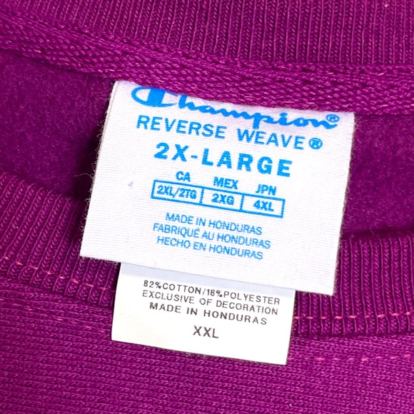 Champion Sweater Size 2X Purple in Color New without Tags - Picture 5 of 5